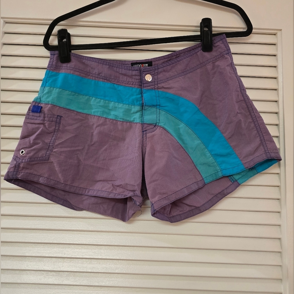 Miss Shop - Vintage Y2K 90s Lightweight Swim Beach Shorts With Side Pocket